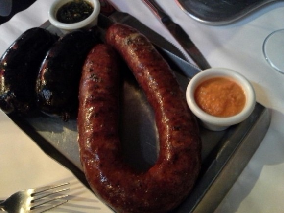 Morcilla and Chorizo at La Cabrera.