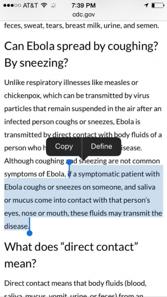 CDC Description of How Ebola is Transmitted