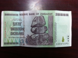 50 Trillion Zimbabwe Dollars