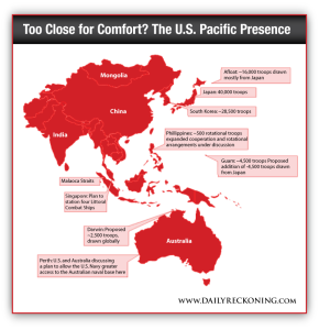 Map of the U.S. Pacific military presence