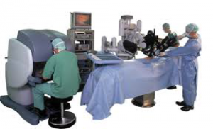 A Surgeon Using Intuitive Surgical's da Vinci Robotic Surgery System