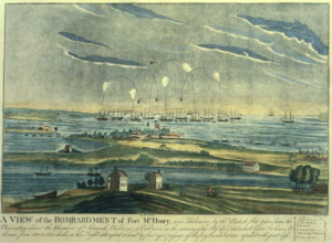 A Painting of the Bombardment of Fort McHenry