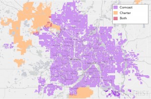 Map of Cable Providers in Minneapolis-St. Paul Area